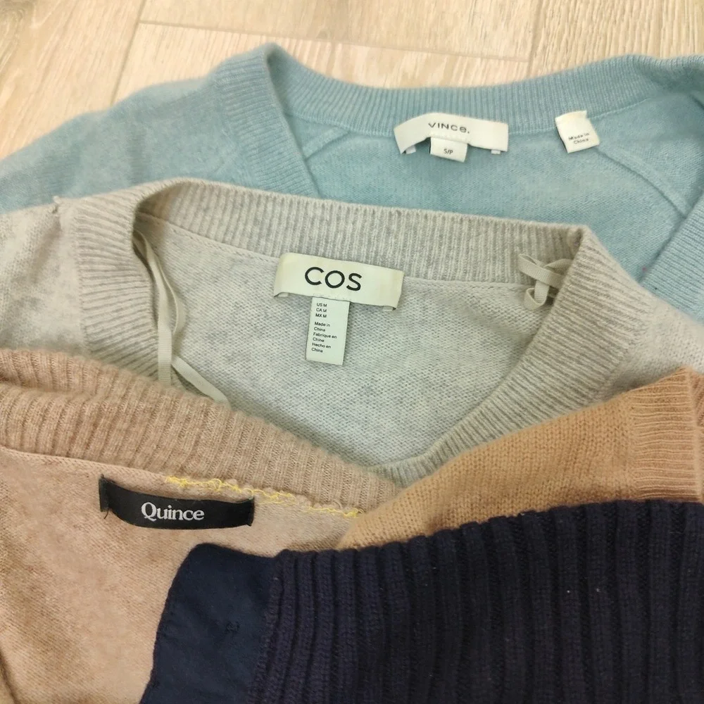 Mixed Brand Flawed Cashmere Lot 10pc Cashmere Silk Flawed Repair Upcycle